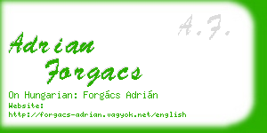 adrian forgacs business card