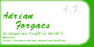 adrian forgacs business card